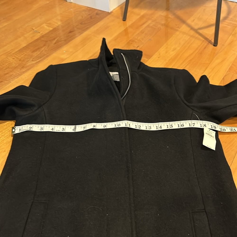NWT Old Navy Black Zipper Front Peacoat with Pockets - Picture 7 of 9